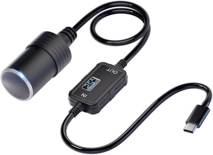 Moqidong USB-C to 12V Car Adapter
