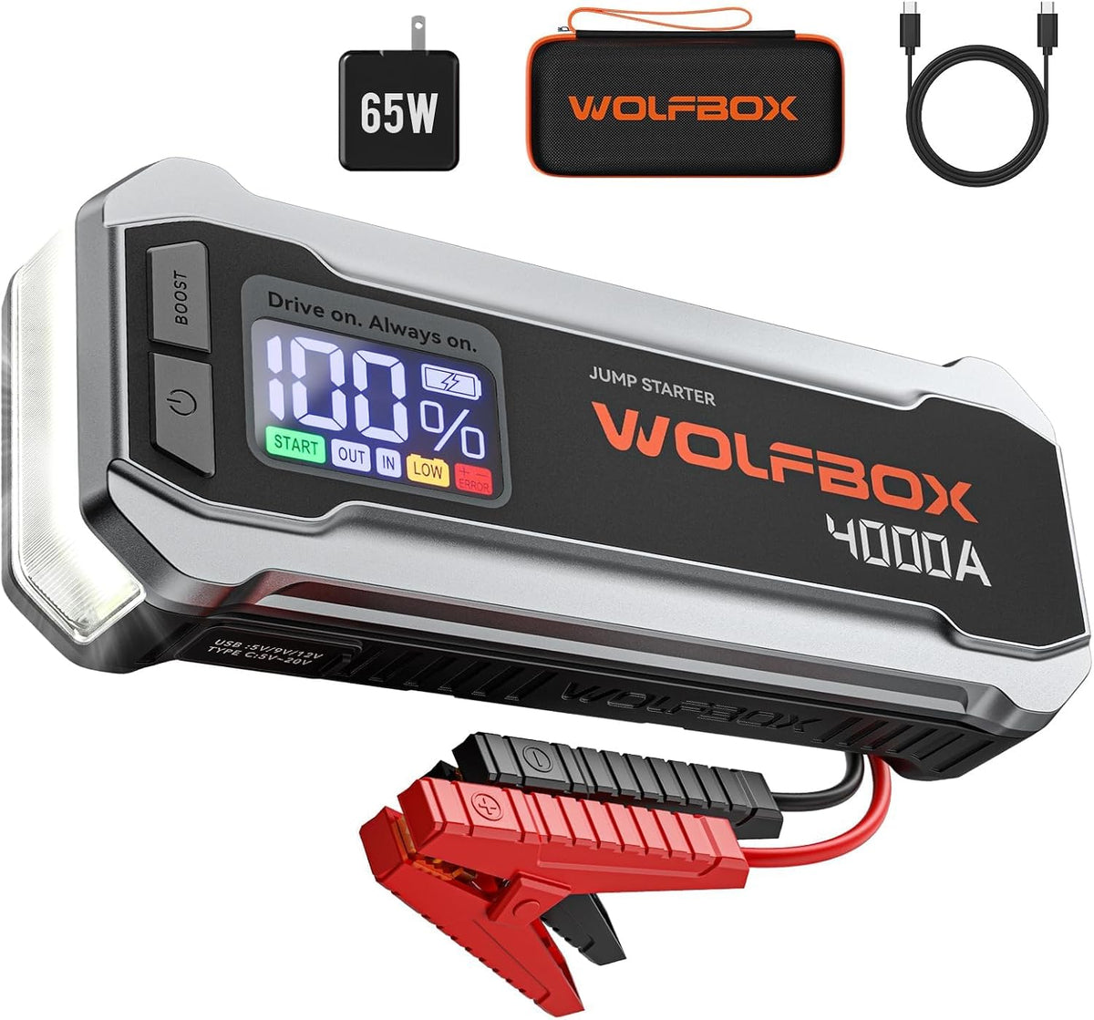 WOLFBOX Car Jump Starter