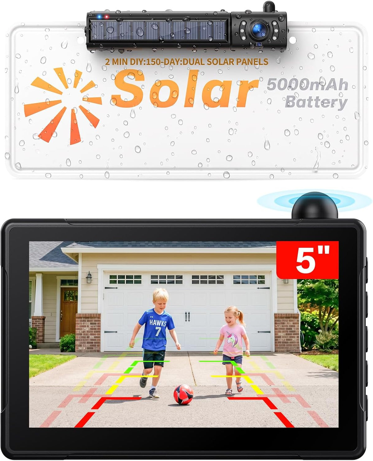 Xroose Solar Wireless Backup Camera