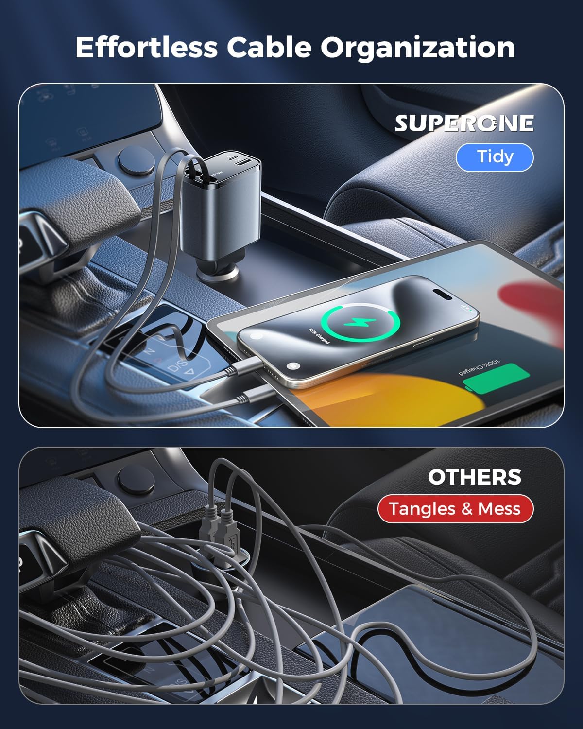 SUPERONE Retractable Car Charger