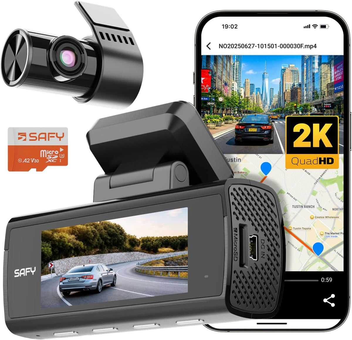 BlackVue SAFY8 Front and Rear Dash Cam