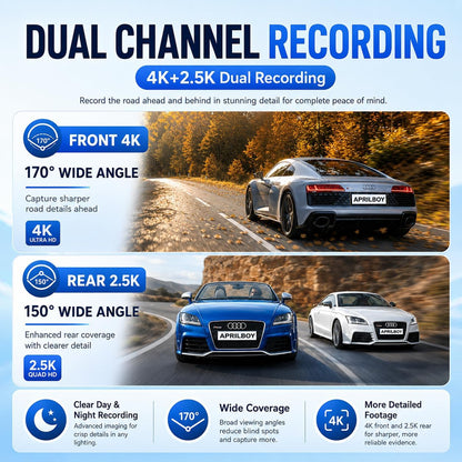 QOZ Rearview Mirror Dash Camera
