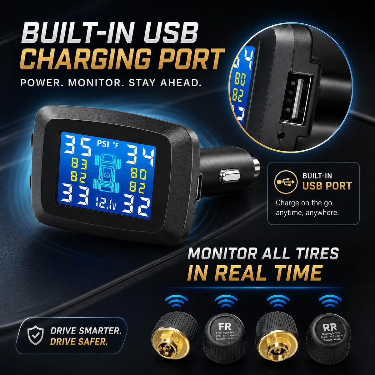 Marcala Plug-In Tire Pressure Monitor