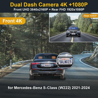 FITCAMX Mercedes-Benz S-Class Dual Dash Camera