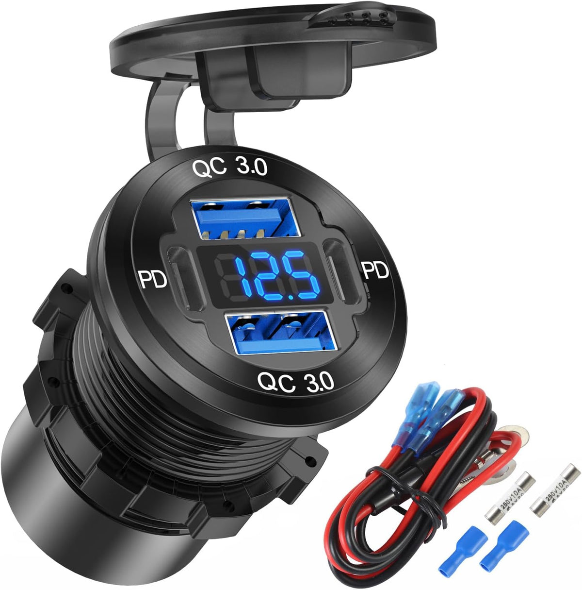Hapytrip 4-Port 12V USB Car Charger