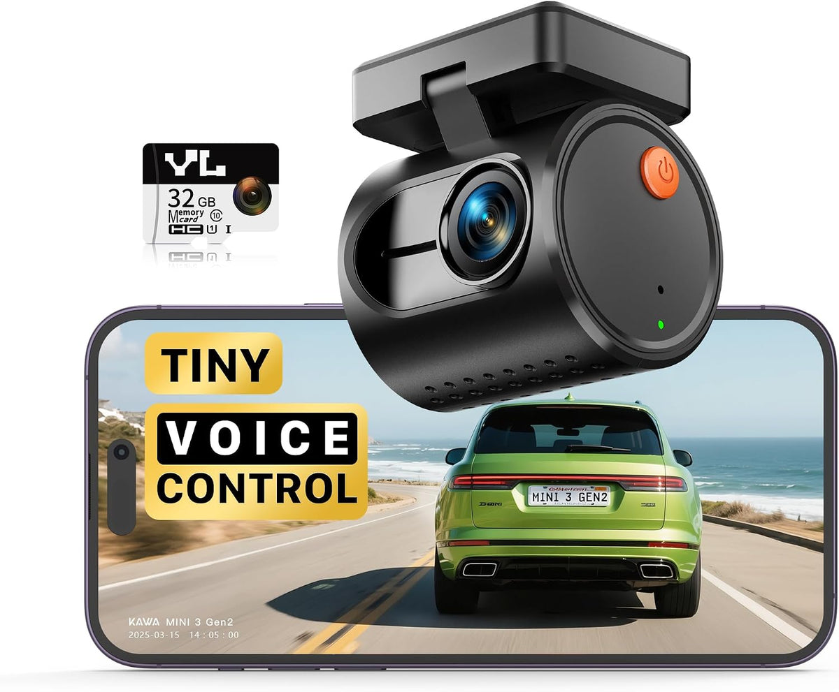 KAWA 2K Voice-Control Dash Cam