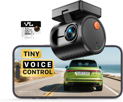 KAWA 2K Voice-Control Dash Cam