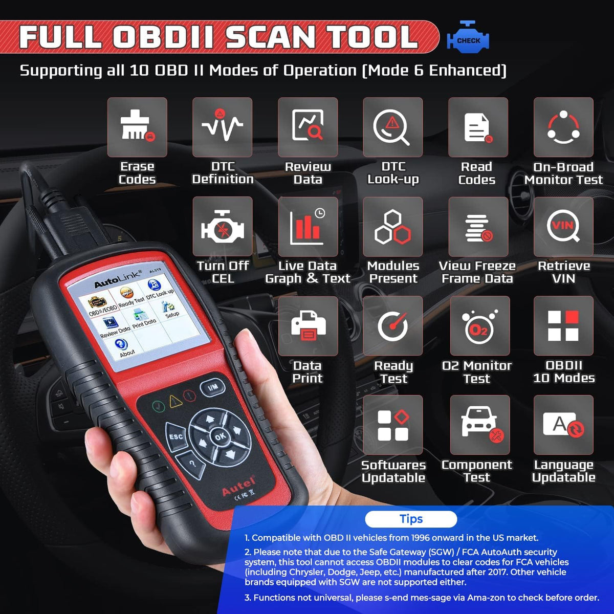 Autel AutoLink AL519 OBD2 Scanner