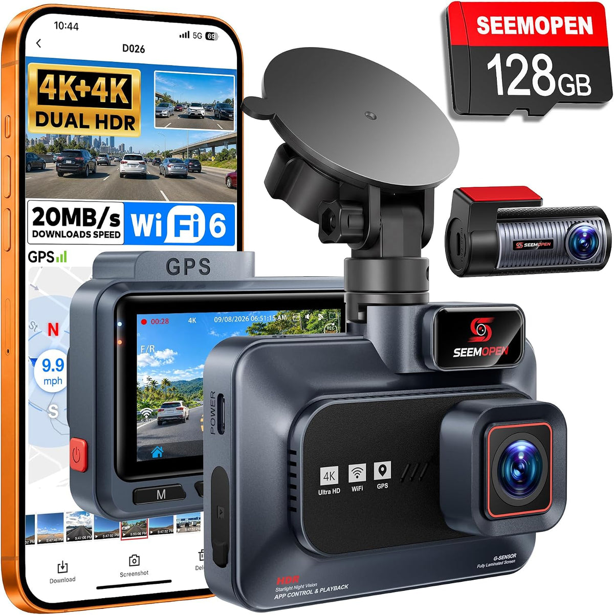 Seemopen 4K Dash Cam