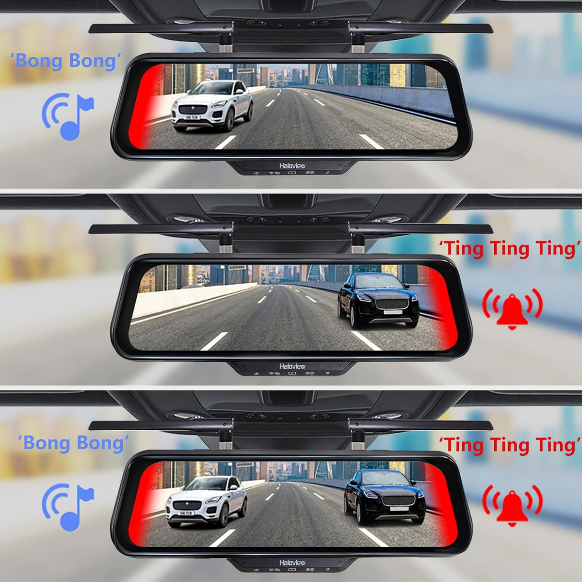 Haloview BT16-V1 Mirror Dashcam System