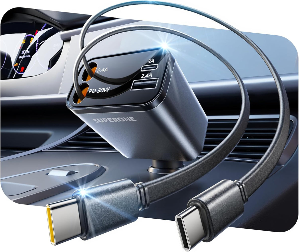 SUPERONE Retractable Car Charger