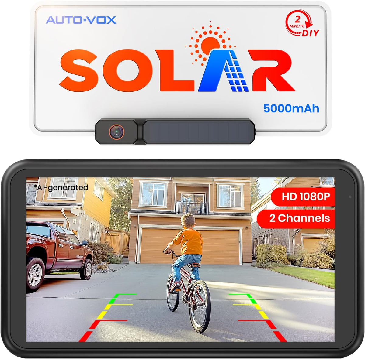 AUTO-VOX Solar Wireless Backup Camera